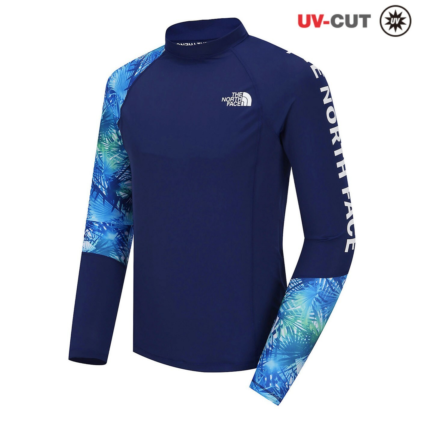 THE NORTH FACE 男 SUPER AQUA 防曬衣 水母衣 緊身衣 衝浪 藍 NT7XJ01B