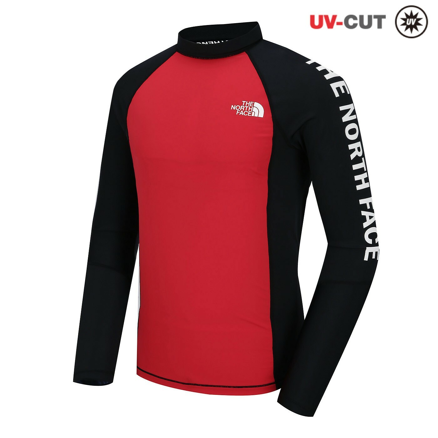 THE NORTH FACE 男 SUPER AQUA 防曬衣 水母衣 緊身衣 衝浪 紅 NT7XJ01C