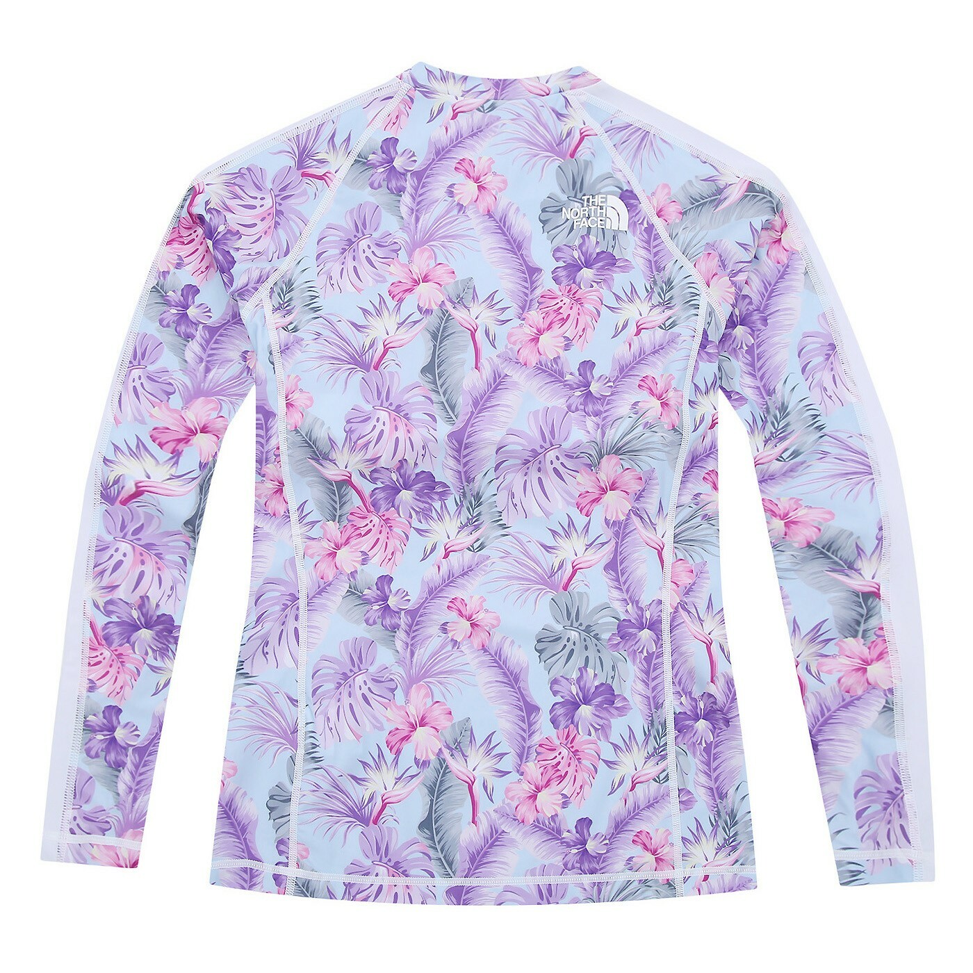 THE NORTH FACE 女 FLORAL 花卉 防曬 緊身 水母衣 衝浪 紫色 NT7TJ31K