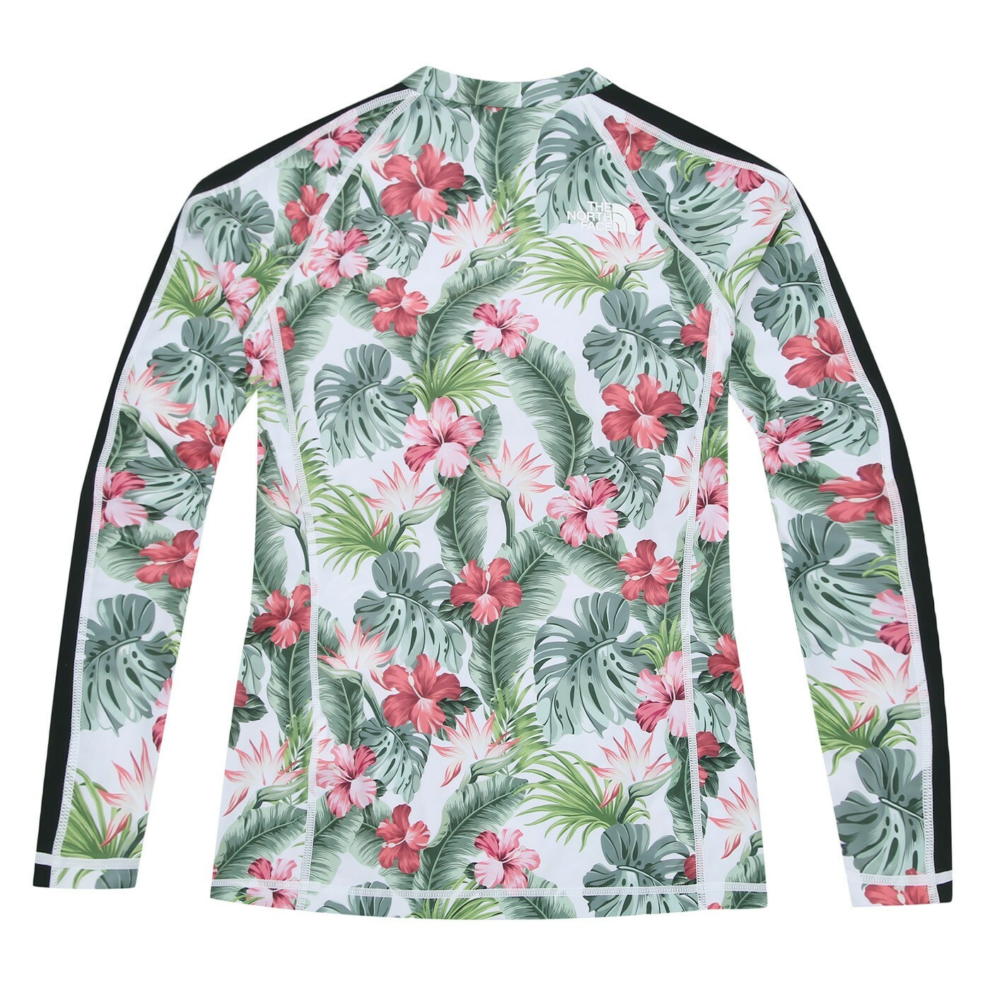THE NORTH FACE 女 FLORAL 花卉 防曬 緊身 水母衣 衝浪 綠色 NT7TJ31J