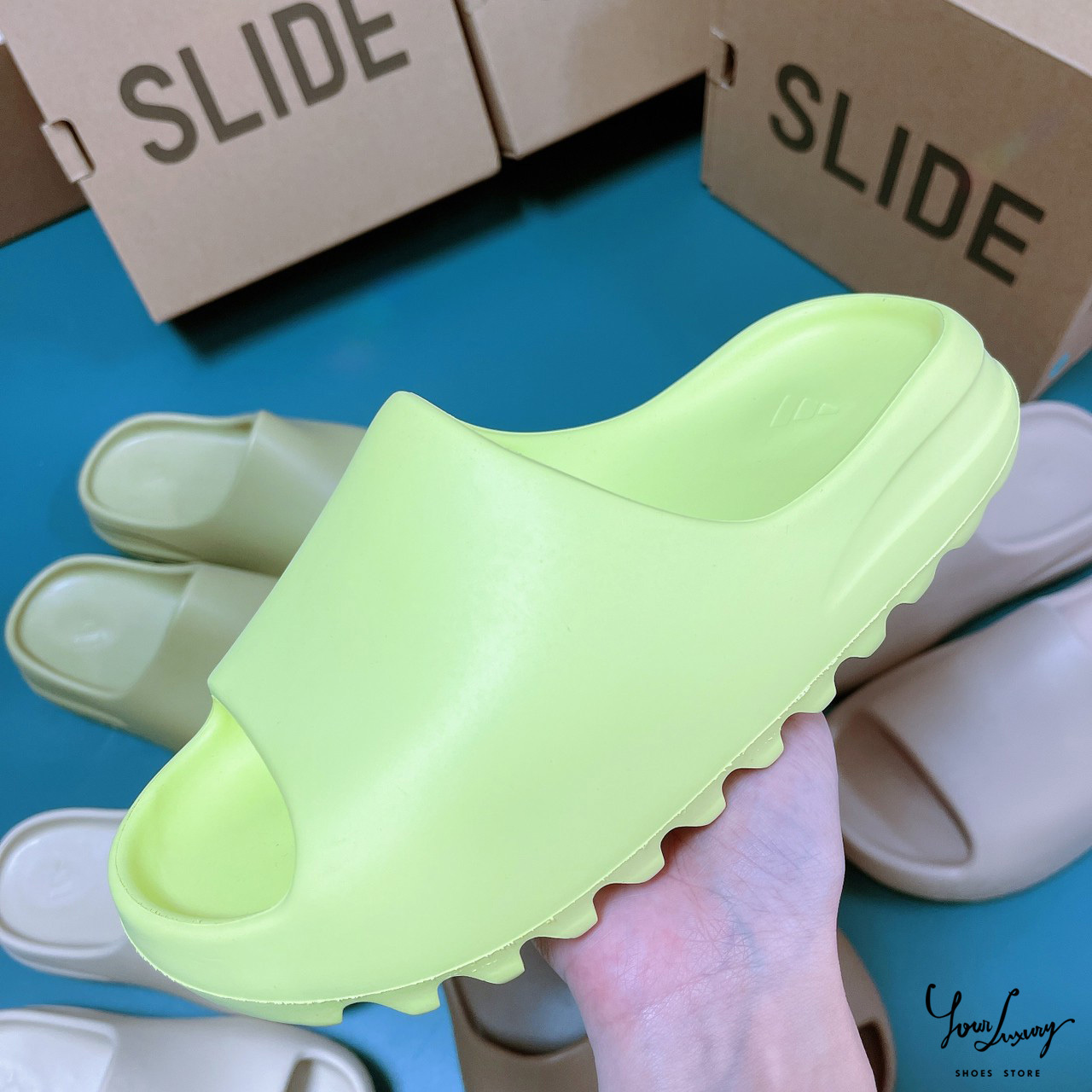【Luxury】Kanye West x Adidas YEEZY SLIDE 大人 童鞋 拖鞋 鋸齒 泡棉 兒童涼鞋