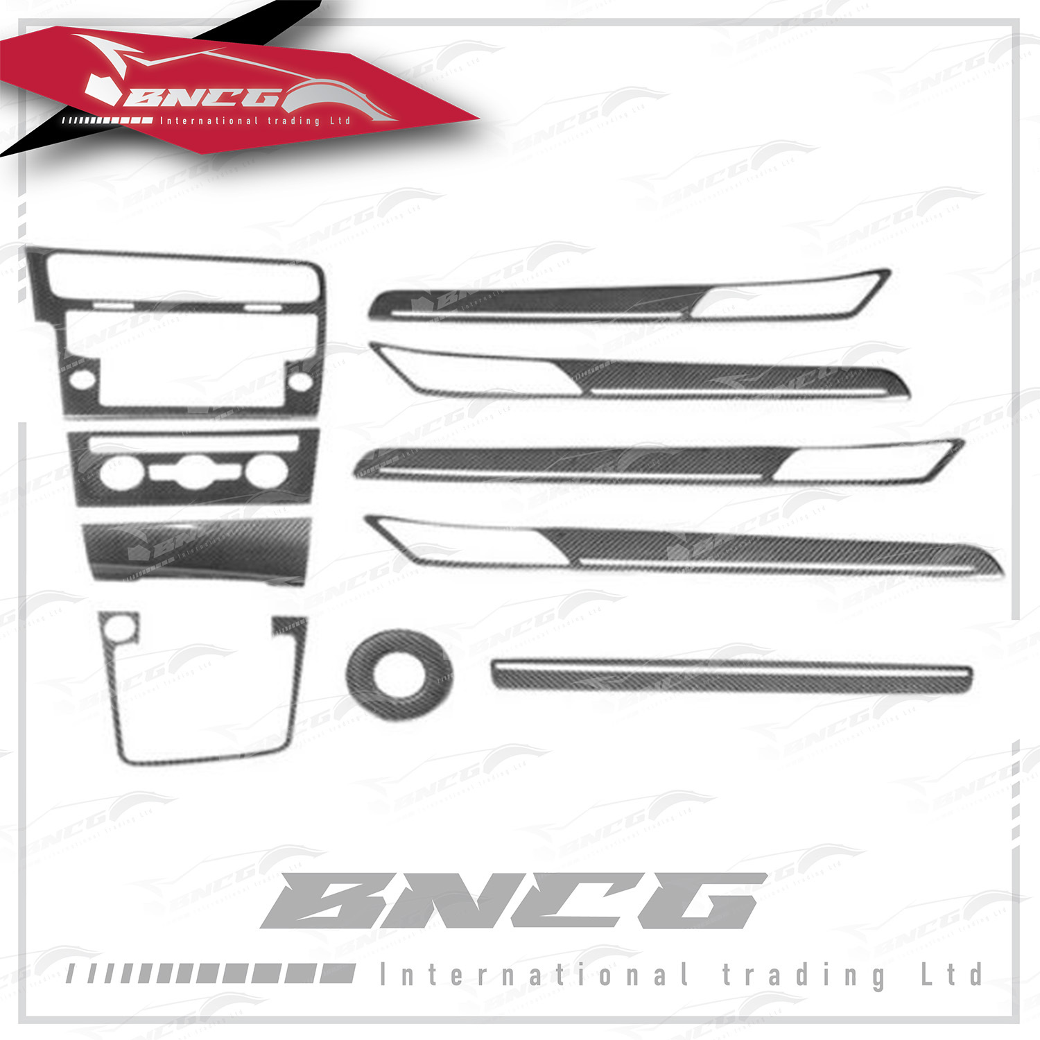 福斯 Volkswagen Golf 7 GTI 改裝 卡夢 碳纖維 內飾件 扶手 中控台 10件套