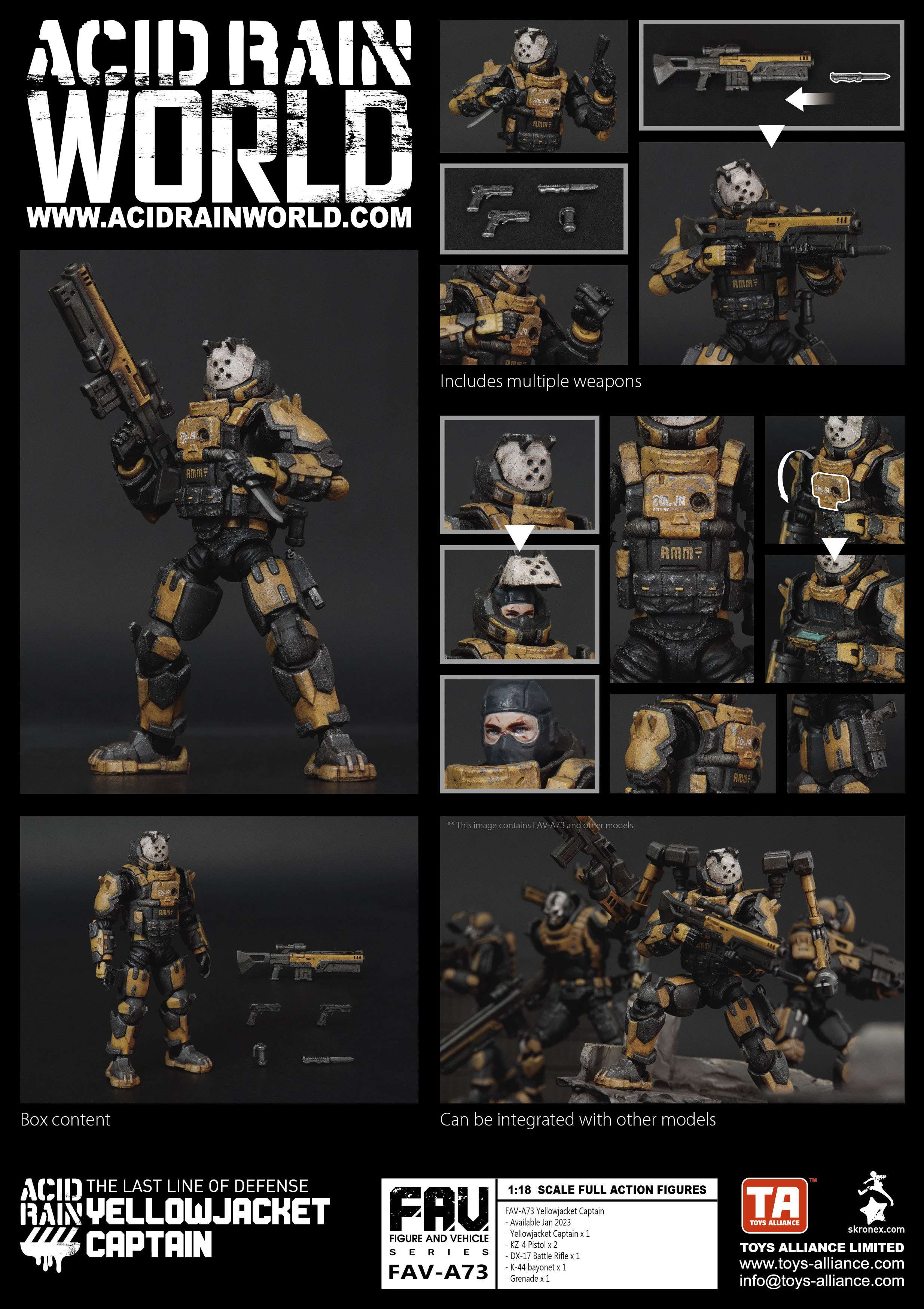 Toys Alliance : 1/18 酸雨戰爭 FAV-A73 黃蜂隊長