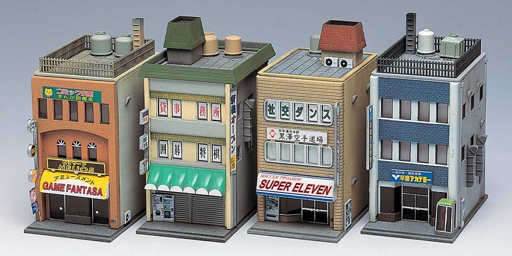 Greenmax 2157 N規 三層商業大樓.套件.未上色.4棟