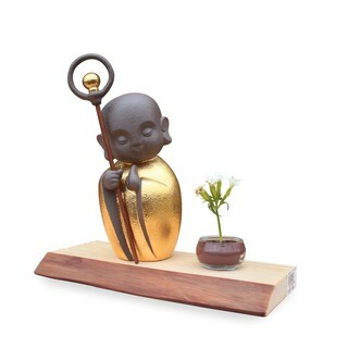 小地藏(富金)含木座+玻璃小罐