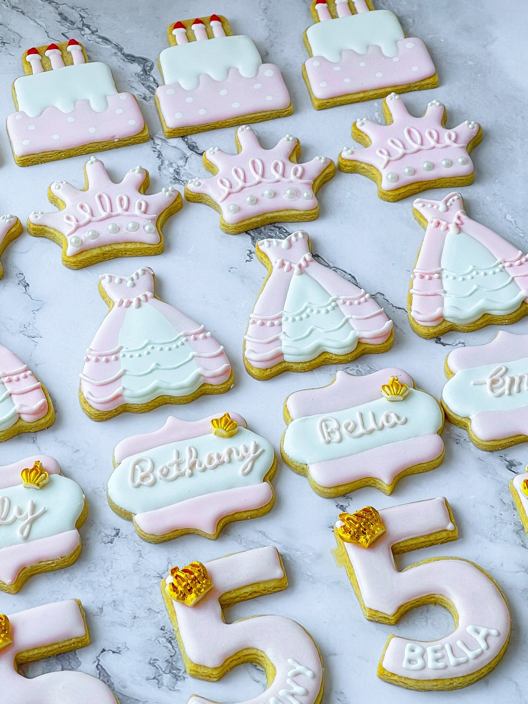 公主系列糖霜曲奇餅 （粉紅色）