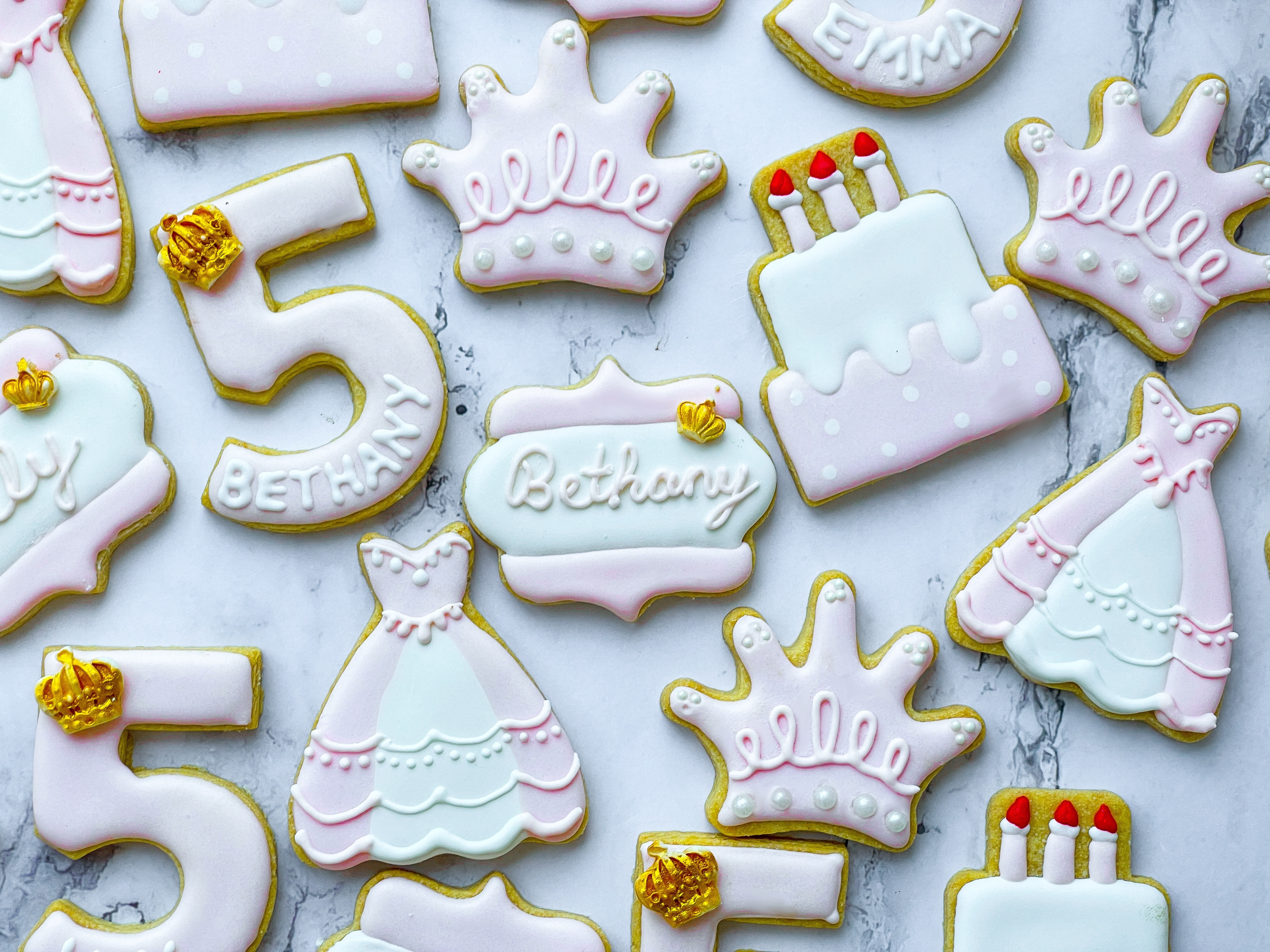 公主系列糖霜曲奇餅 （粉紅色）