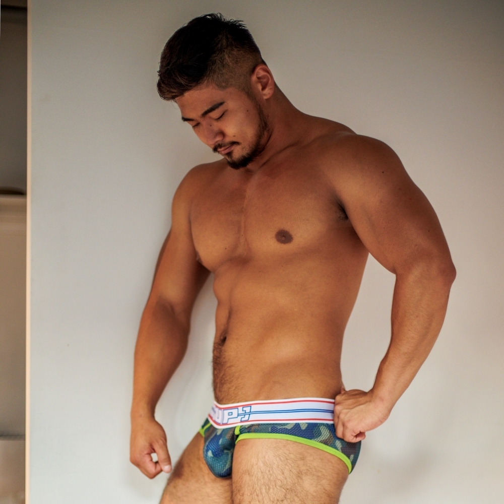 Push UP 低腰迷彩內褲 迷彩紫