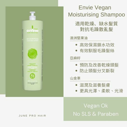 Envie Vegan Moisturising Shampoo 1000ml