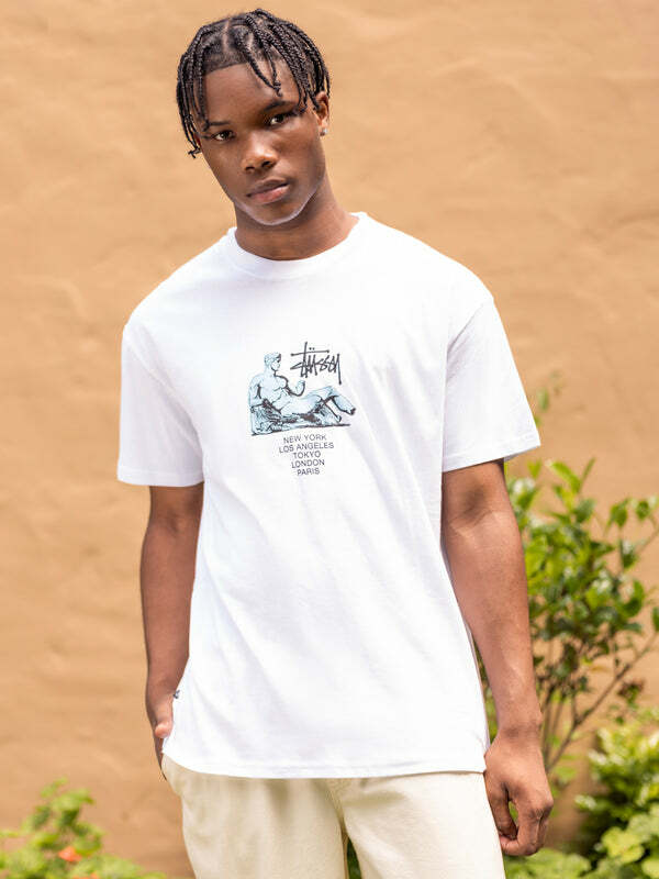 Stussy Dionyios 雕像圖騰 短袖 T恤 白色