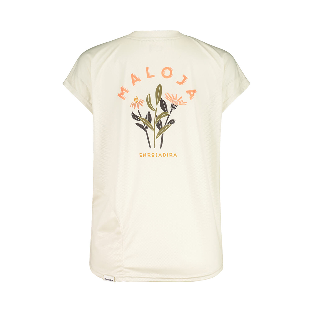 【MALOJA】女排汗透氣抗菌印花半袖圓領衫 / 22MA33158-[牛奶白、綠]