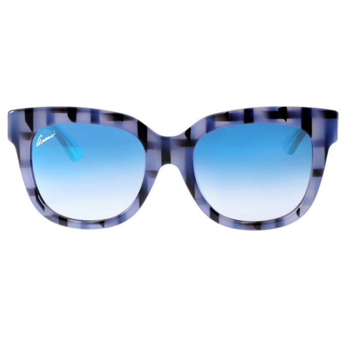 【GUCCI】GG3756FS YV5KM  搶眼格紋唯美水銀鏡面款太陽眼鏡