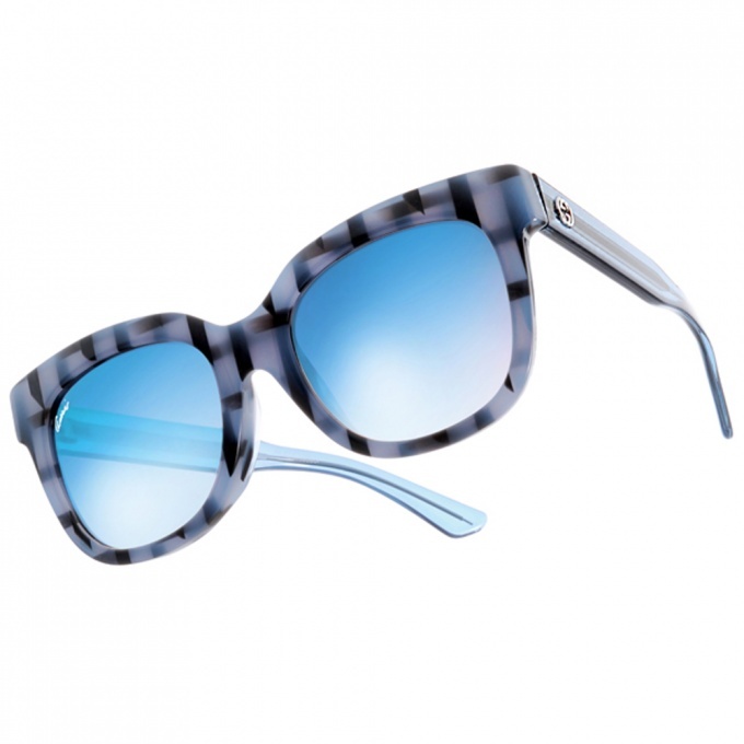 【GUCCI】GG3756FS YV5KM  搶眼格紋唯美水銀鏡面款太陽眼鏡