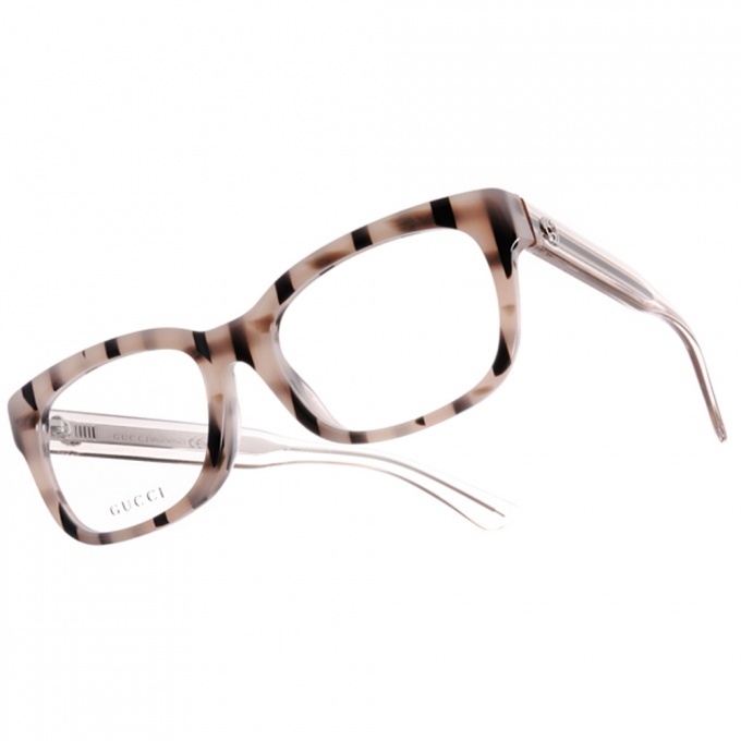 【GUCCI】GG3759F YV1 搶眼格紋簡約粗框款光學眼鏡