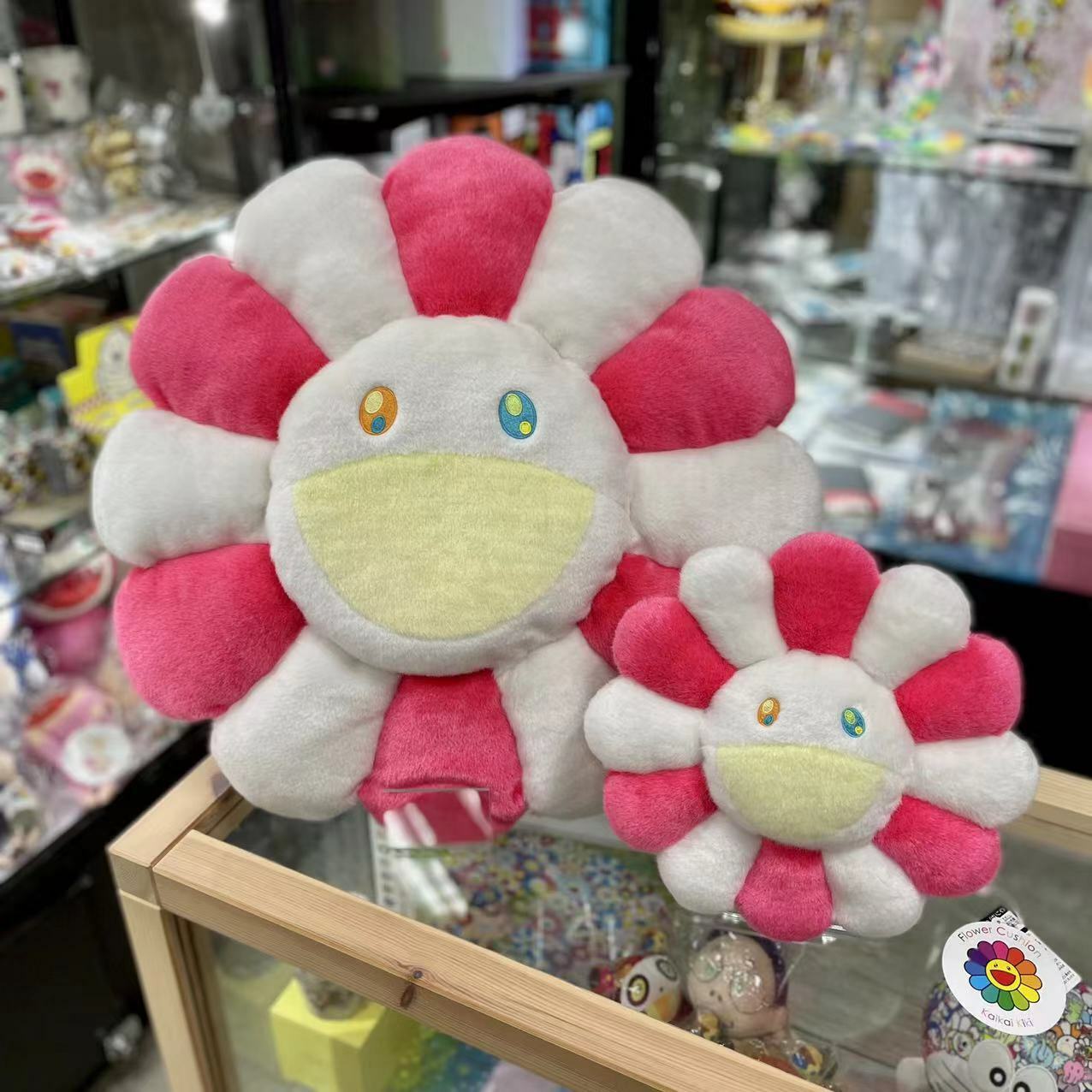 30cm / 60cm Takashi Murakami Flower Cushion (Pink White & White)