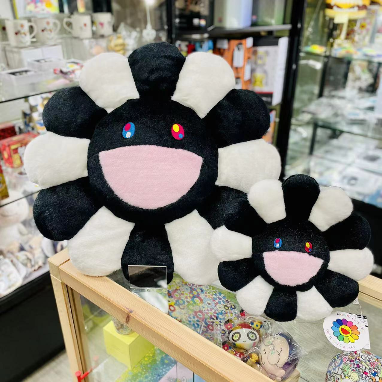 30cm / 60cm Takashi Murakami Flower Cushion (Black & White)