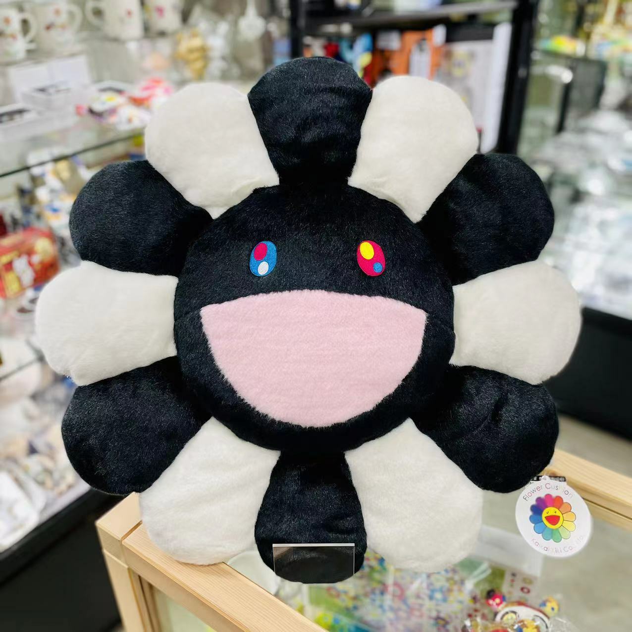 30cm / 60cm Takashi Murakami Flower Cushion (Black & White)