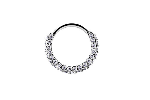 14K WHITE GOLD SEPTUM AND DAITH CLICKER