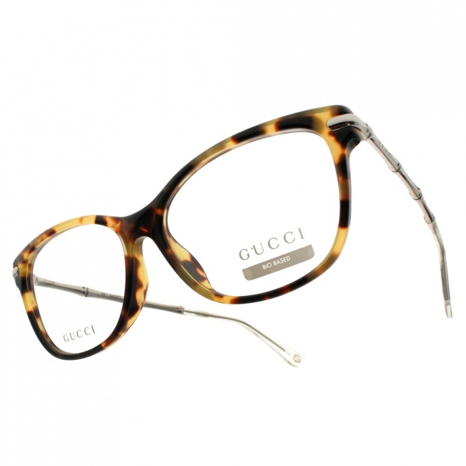 【GUCCI】GG3772F HRT  金屬竹節紋系列 貓眼框光學眼鏡