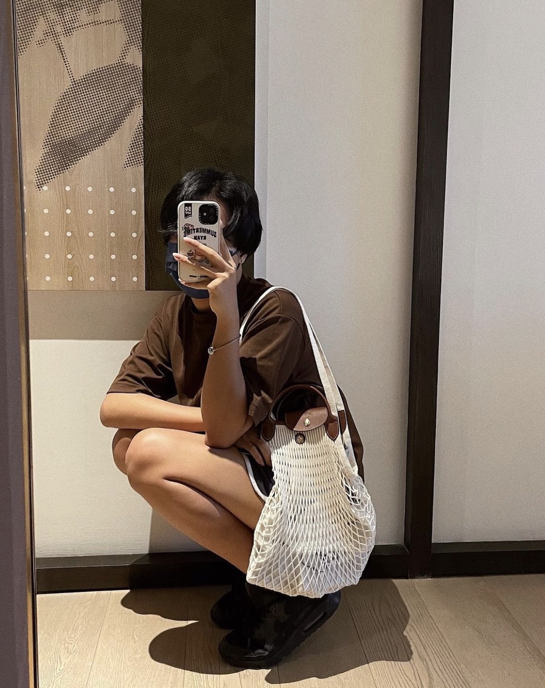 出清!!! Longchamp Le Pliage Filet 漁網包 小