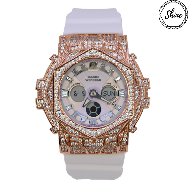 玫瑰金 改裝手錶 BA-130WP-6A - 玫瑰