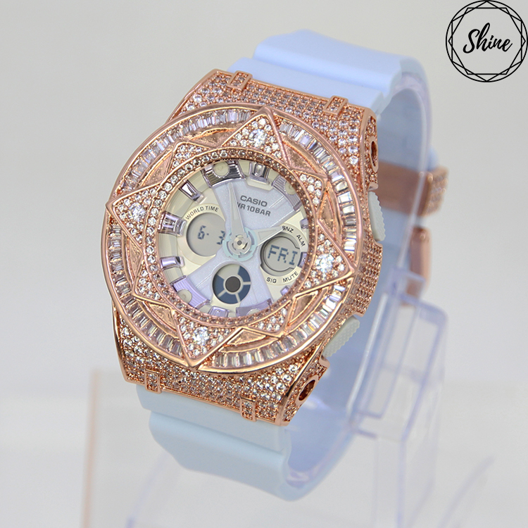 玫瑰金色 改裝手錶 BA-130WP-2A - 魔法星