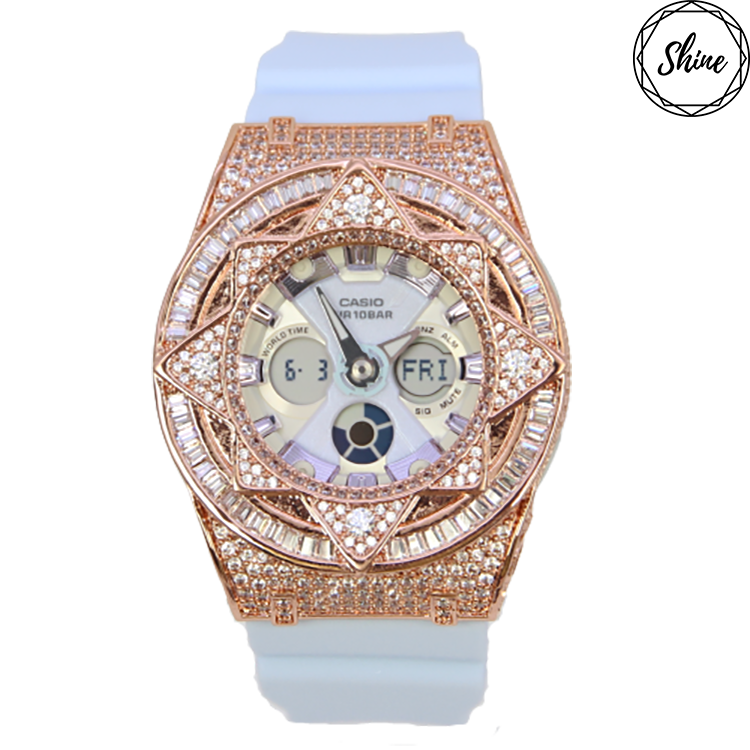 玫瑰金色 改裝手錶 BA-130WP-2A - 魔法星