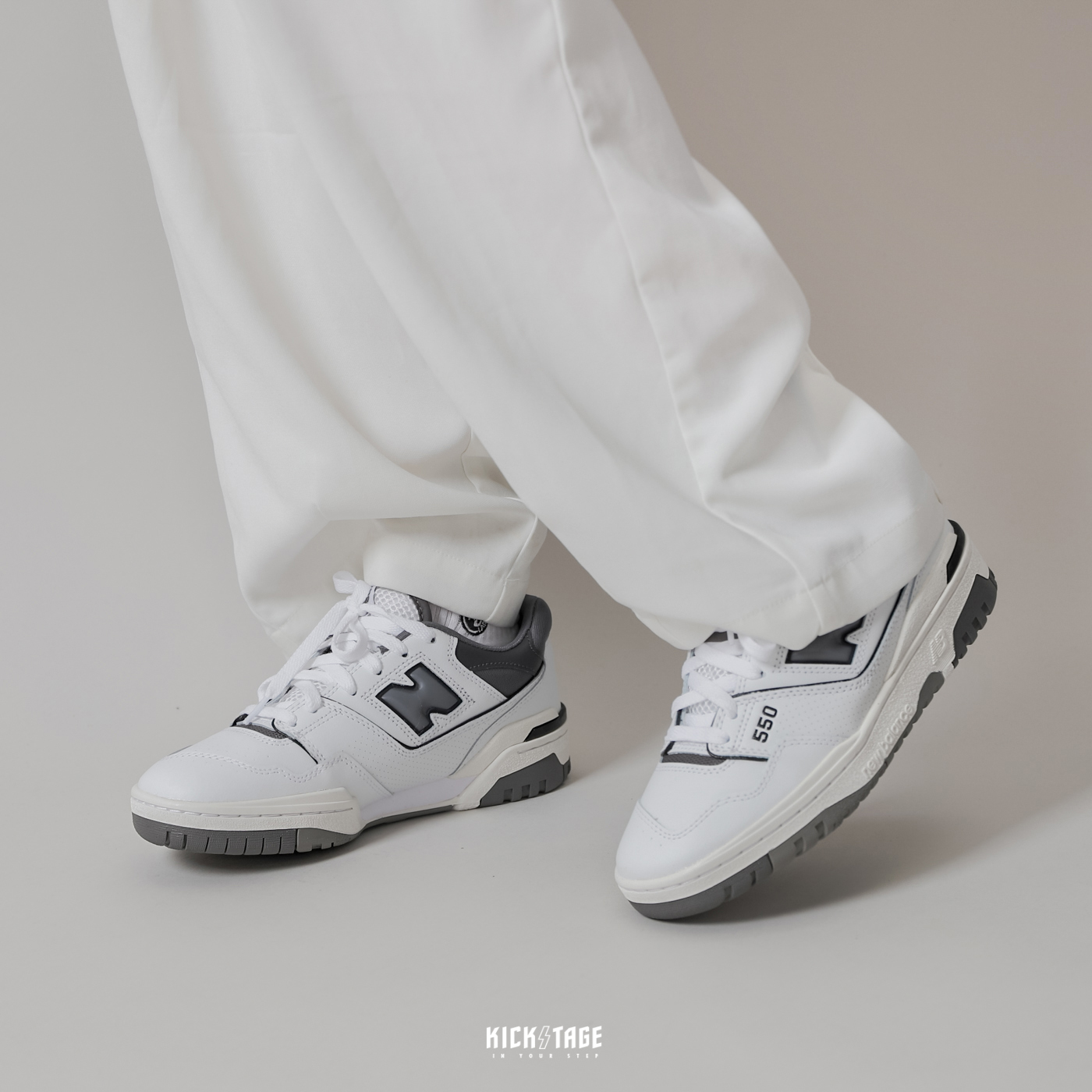 <特價，不退換> 男女鞋 NEW BALANCE 550 NB550 白灰 小DIOR配色 復古休閒鞋【BB550WTG】NB550 gyshoes