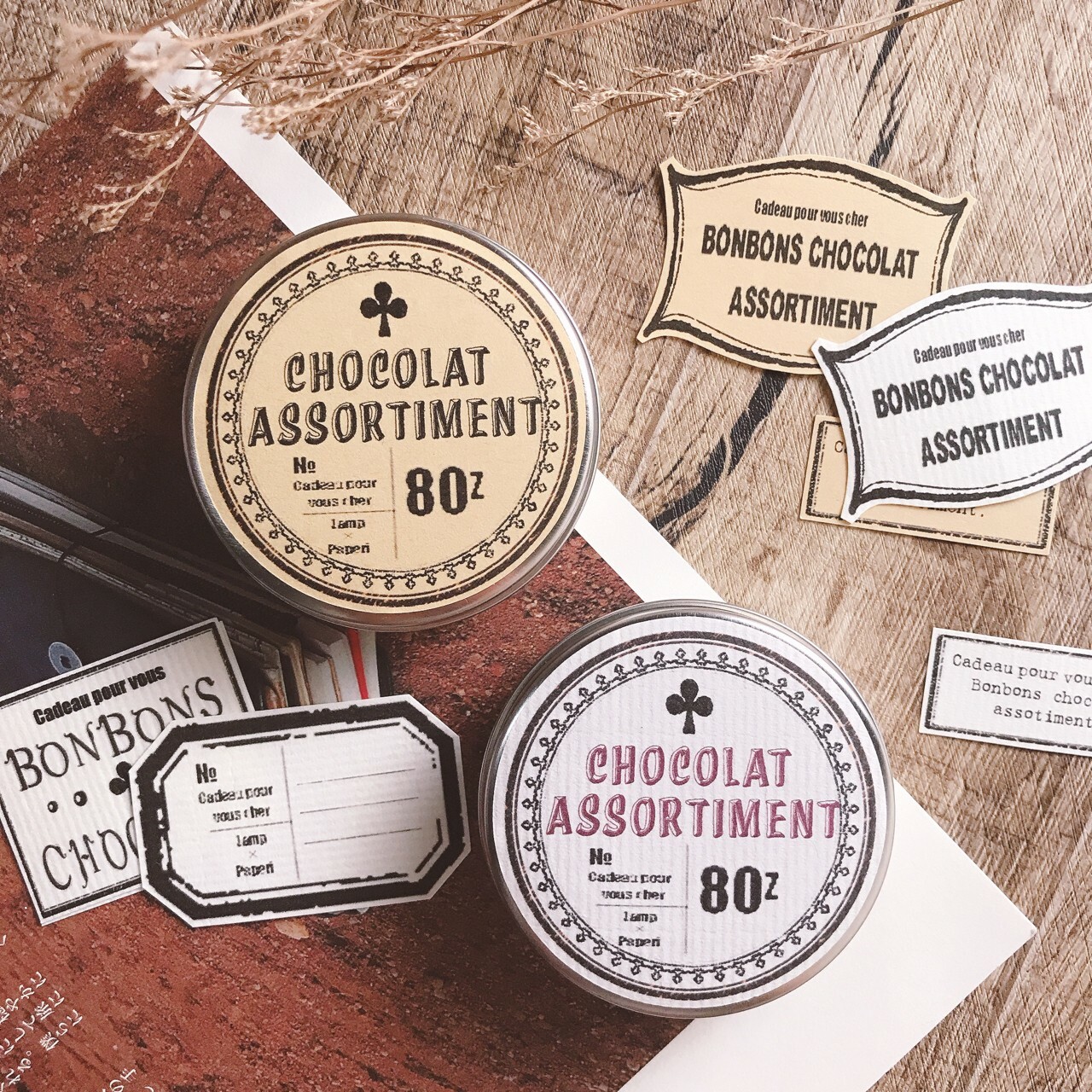 lamp x paperi｜巧克力分類貼紙