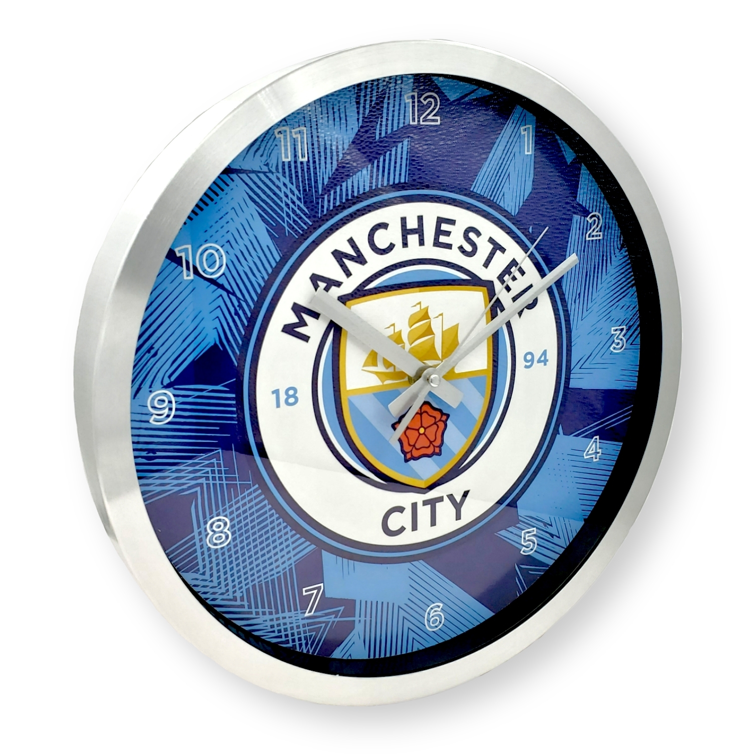 曼城會徽油壓針掛牆鐘