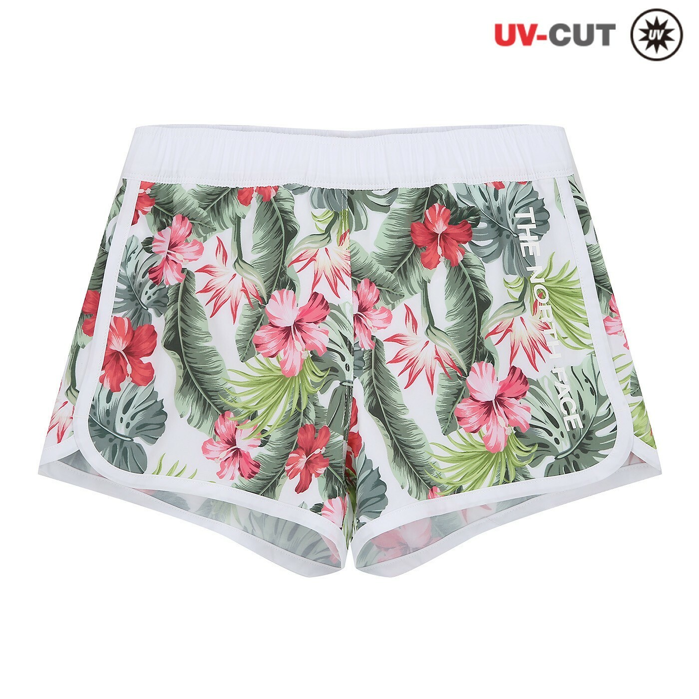 【吉米.tw】韓國代購 THE NORTH FACE 女 FLORAL WATER 花卉 紅花 短褲 NS6NJ33K