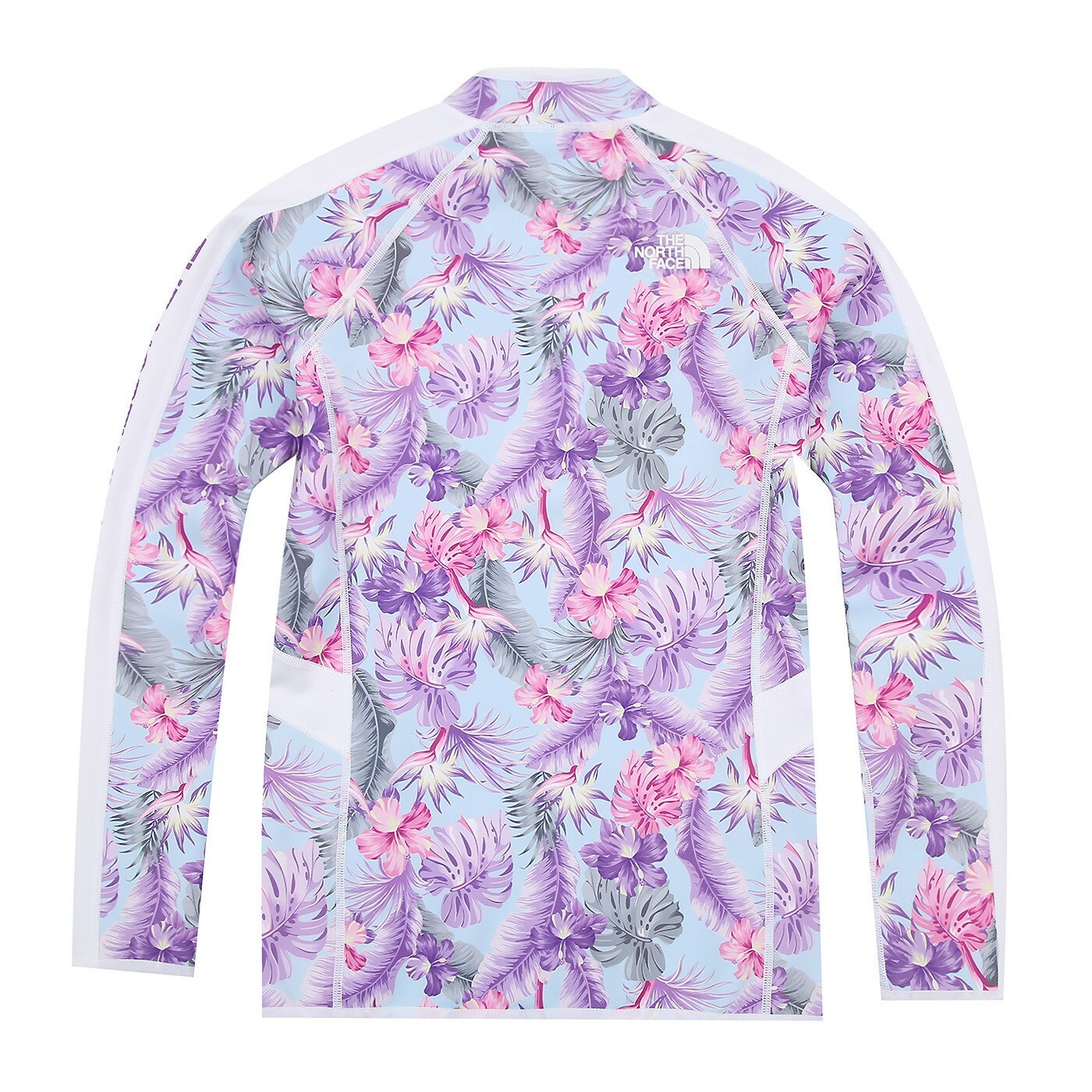 THE NORTH FACE 女 FLORAL RASHGUARD 花卉 防曬 水母 外套 紫 NJ5JJ38K
