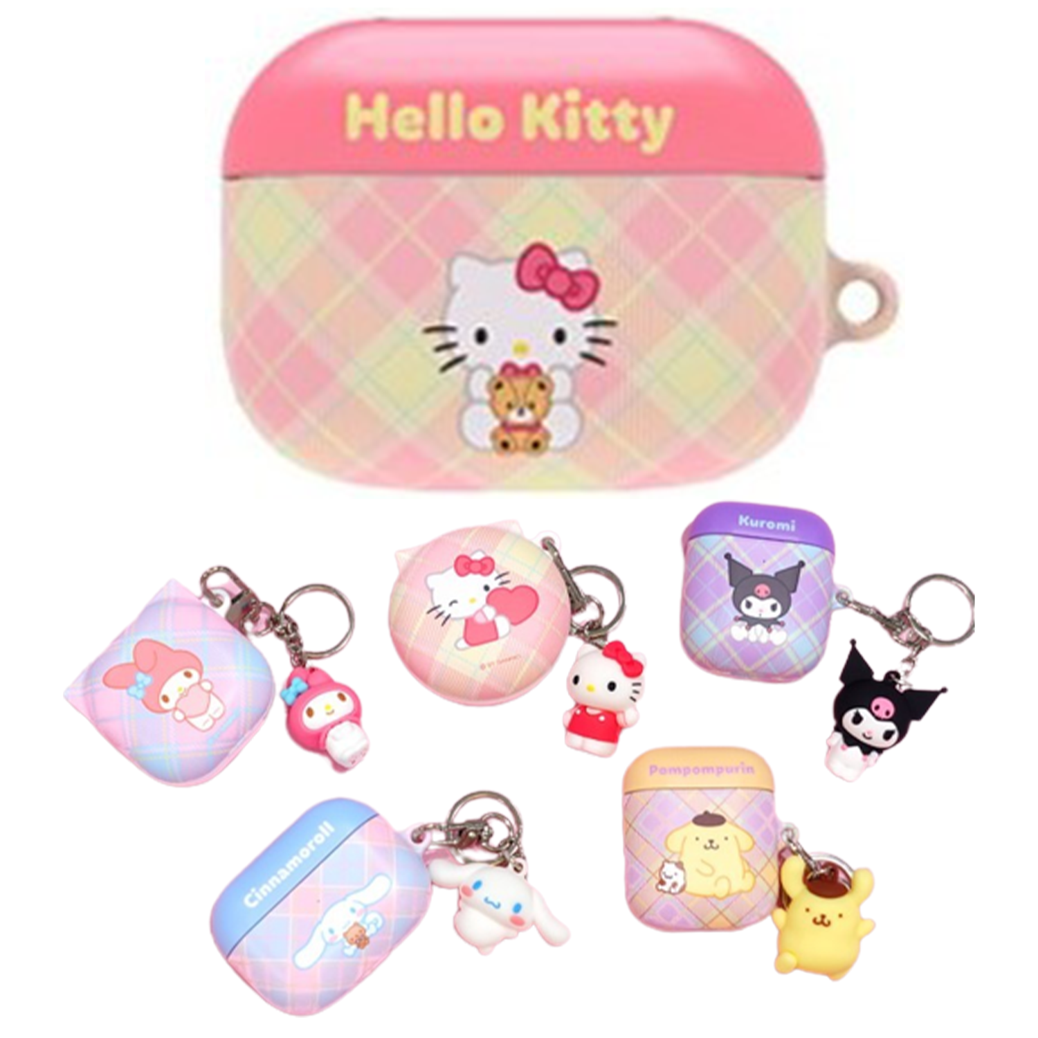 Sanrio - Airpods Galaxy Buds Hard Case - 立體公仔貼身耳機保護硬套 SU