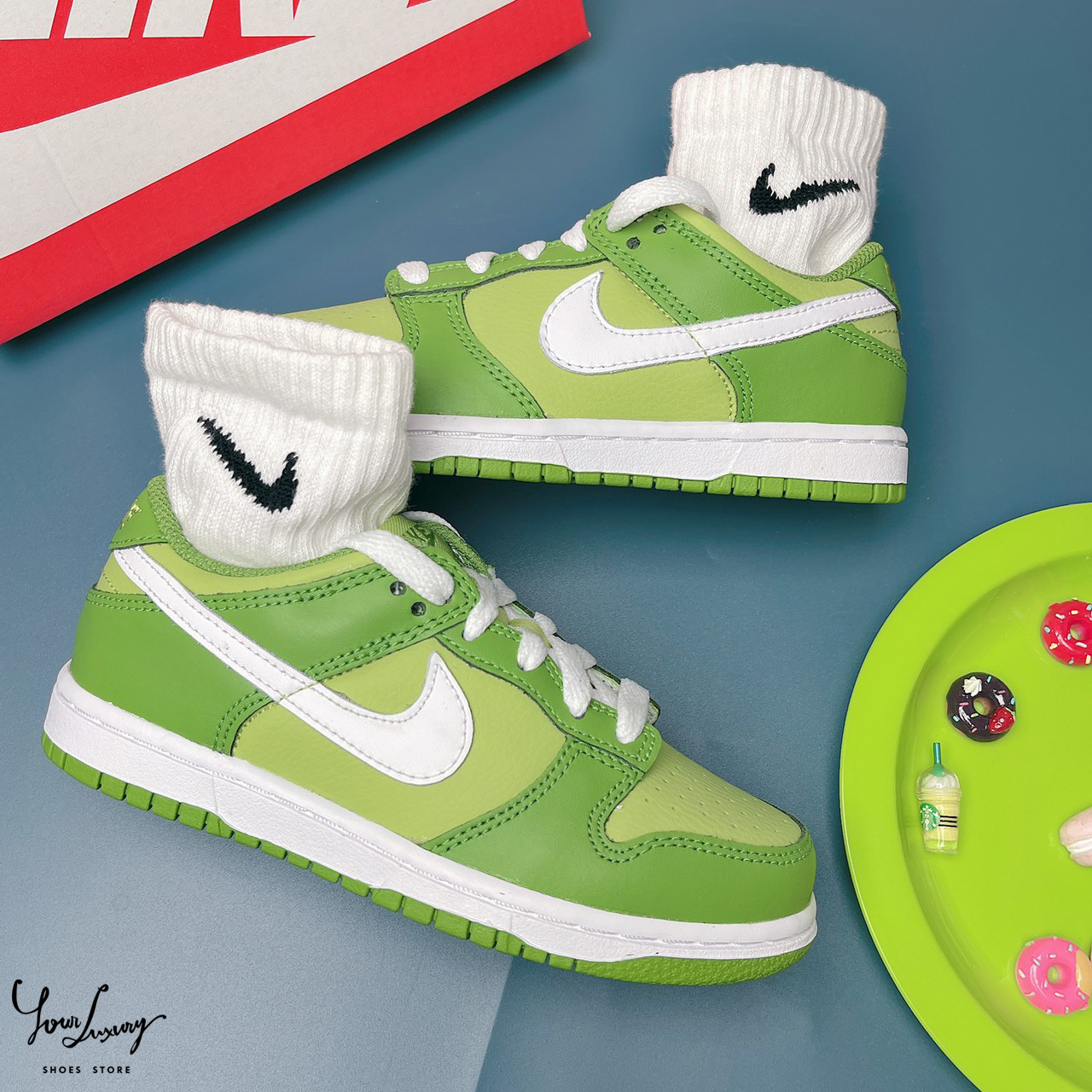 【Luxury】NIKE DUNK Chlorophyl GS TD 親子款 牛油果綠 葉綠青蛙綠 DH9765-301