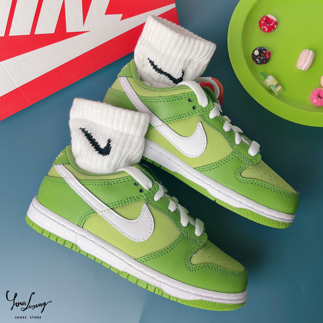 Luxury】NIKE DUNK Chlorophyl GS TD 親子款牛油果綠葉綠青蛙綠DH976