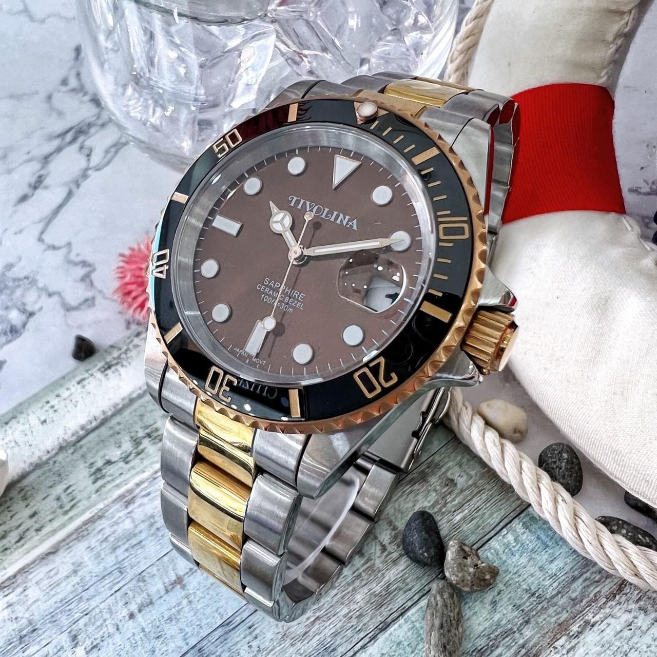 【TIVOLINA 小紅帽】運動型水鬼腕錶 MAT3715-C 41mm  現代鐘錶