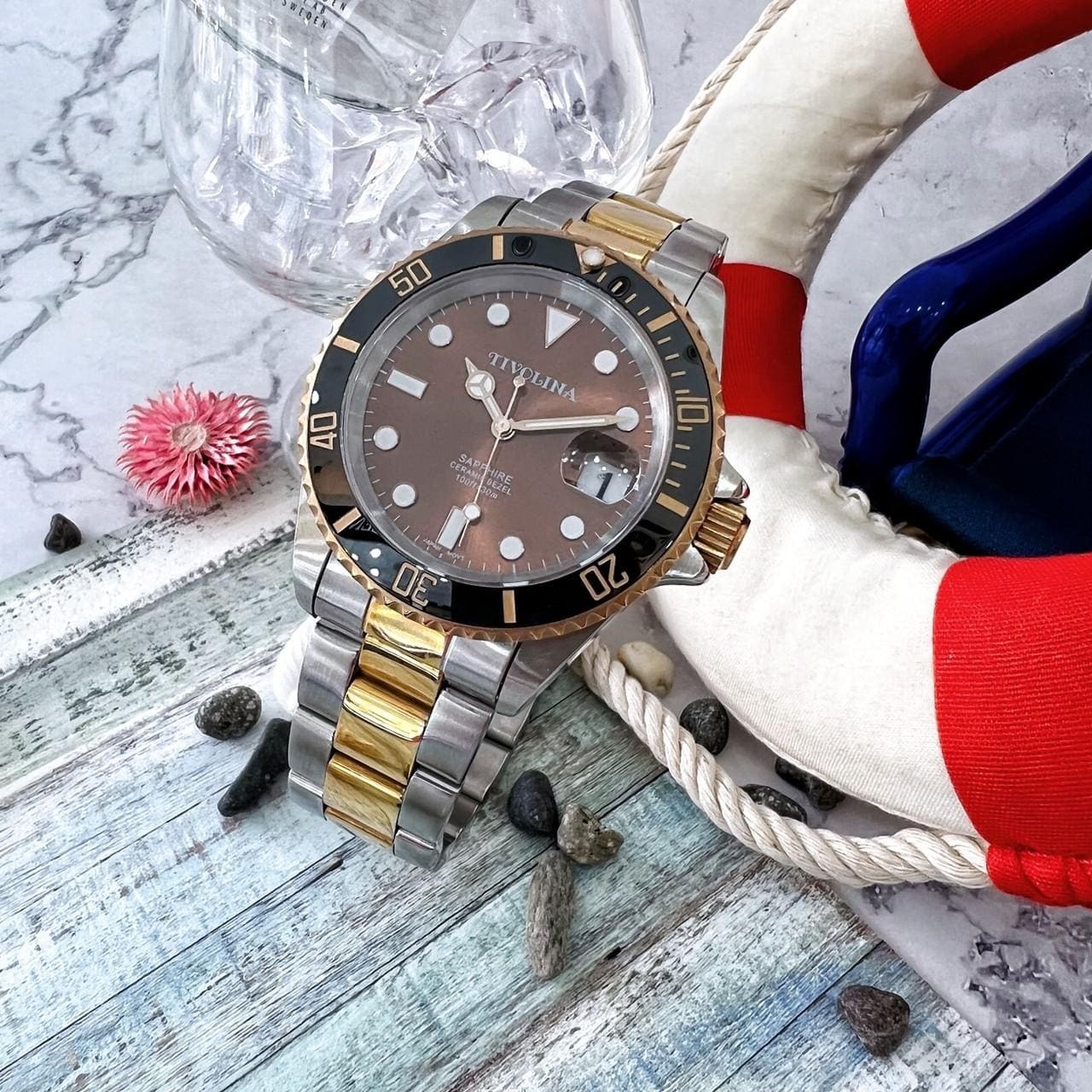 【TIVOLINA 小紅帽】運動型水鬼腕錶 MAT3715-C 41mm  現代鐘錶