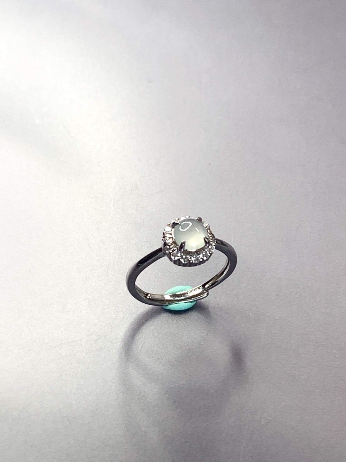 星點丨白冰種翡翠戒指