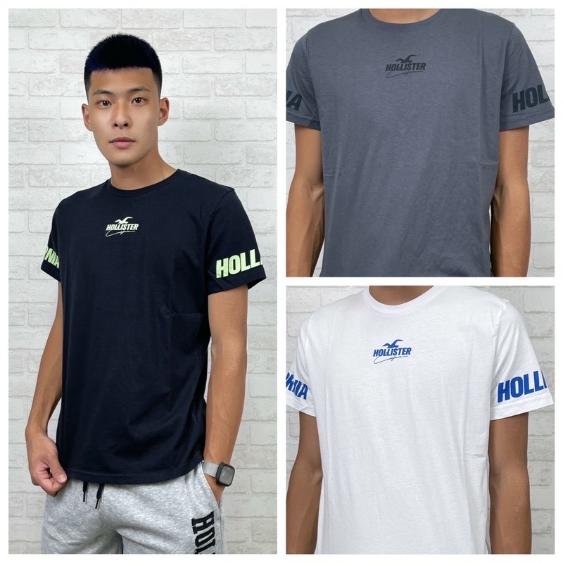 Hollister 海鷗 袖口字母 短袖T恤 短T