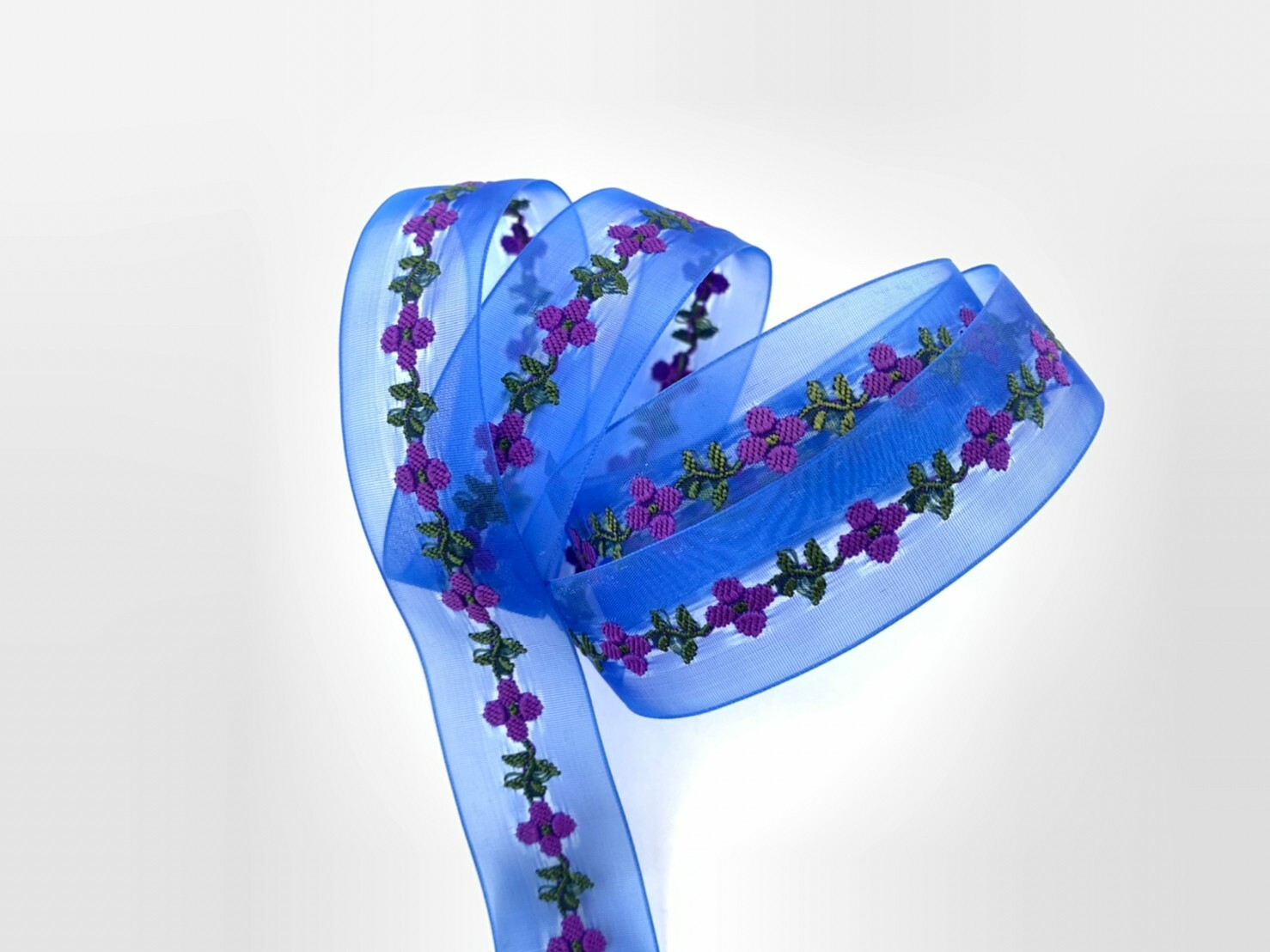 四瓣繡/刺繡網紗提花/22mm