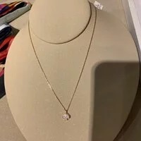 [S] KATE SPADE O0RU3124 EVERYDAY SPADE NECKLACE, CLR/RSEGLD, 767883556832 (SKS123)