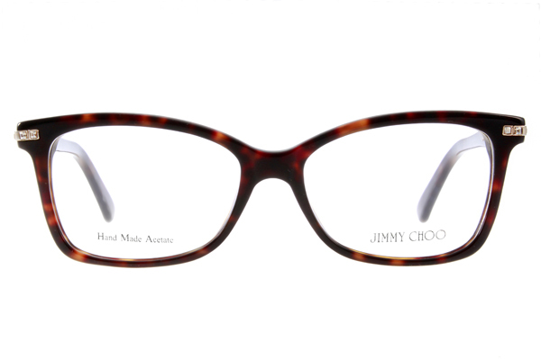 【JIMMY CHOO】JC53 TVD 華麗鑽飾貓眼框光學眼鏡