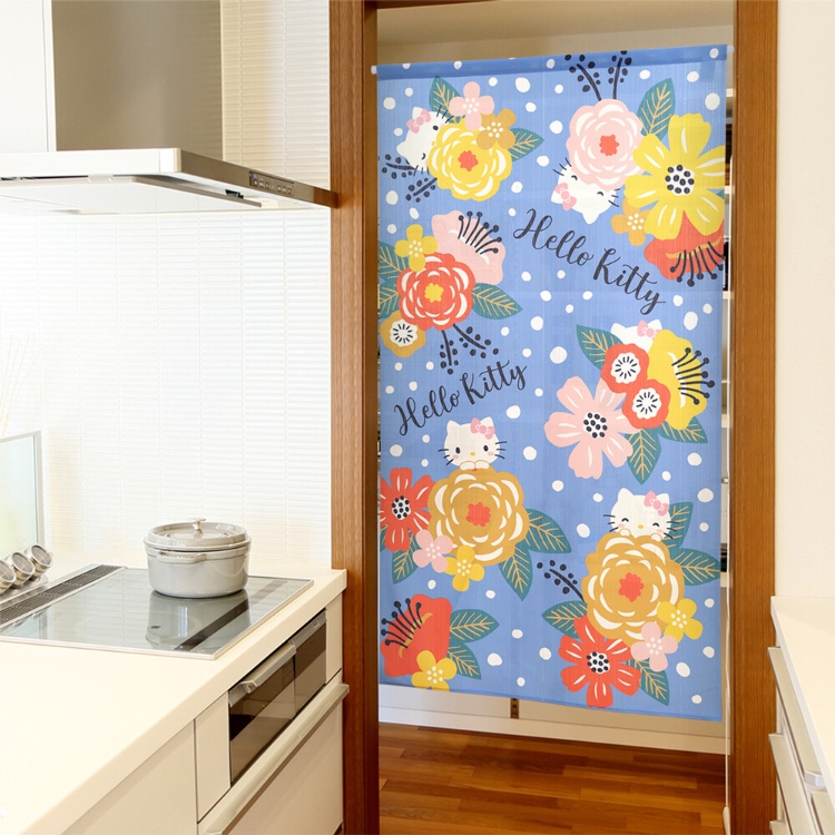 Sanrio Hello Kitty 門簾 85 x 150 cm 北歐之花 #CM22D-97497