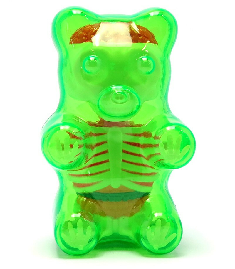 Small Gummi Bear Anatomy (Green Transparent Version)