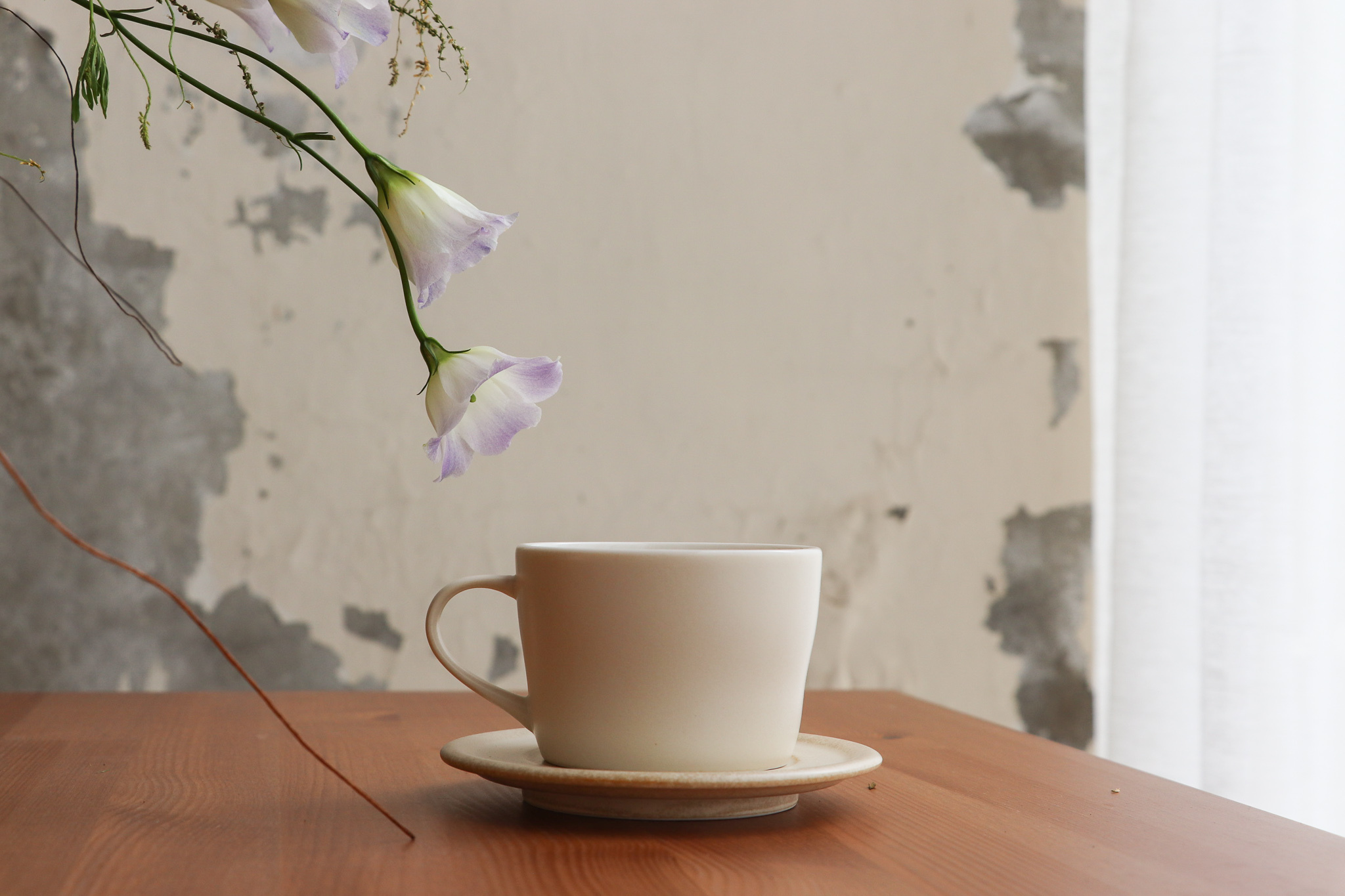 miyama 深山窯 Bico-Biko 香草白 咖啡杯盤組