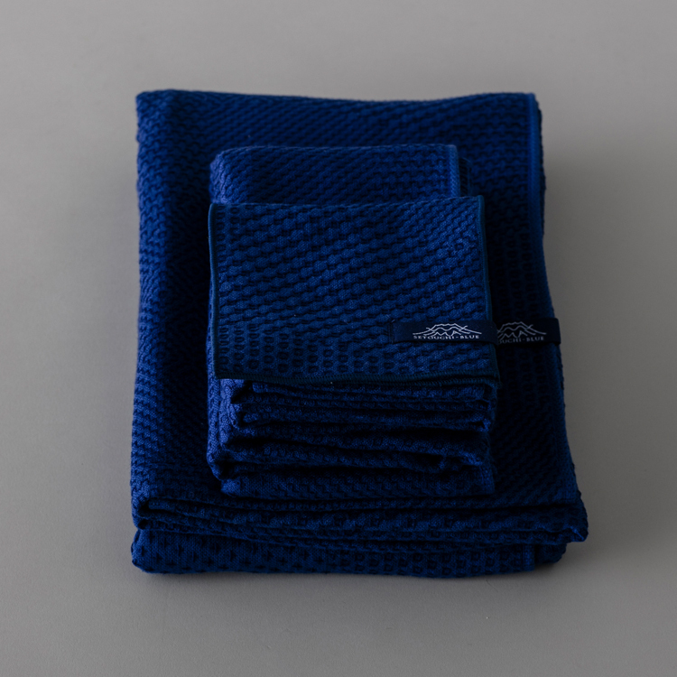 fil+usine 瀨戶內の思四層棉紗 長巾/藍