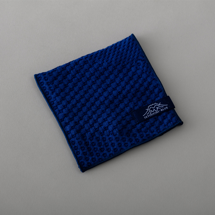 fil+usine 瀨戶內の思四層棉紗 手帕/藍