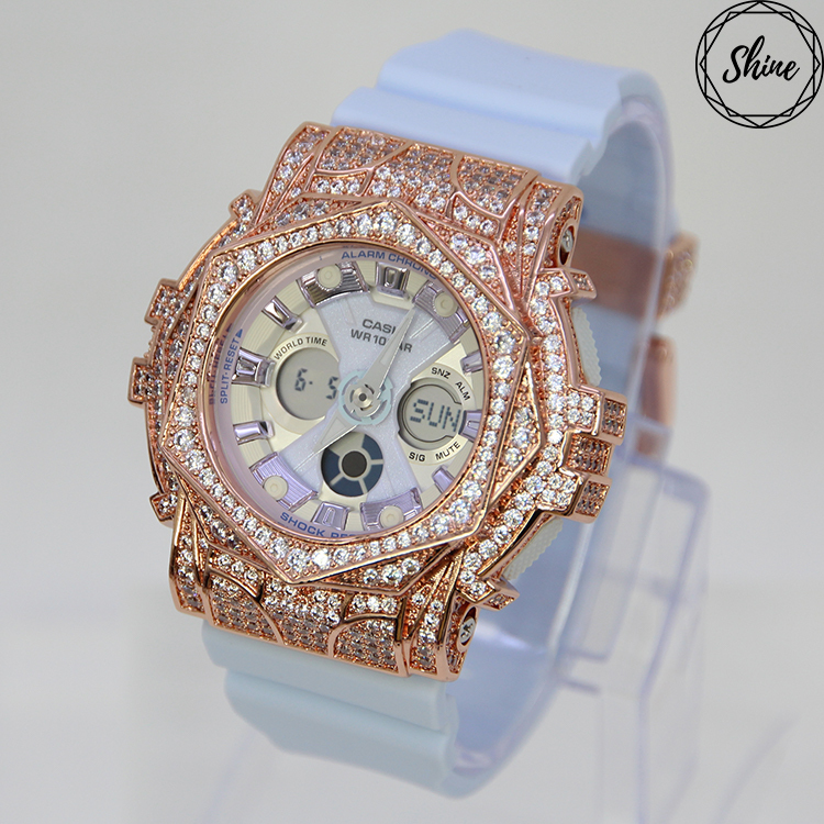 玫瑰金 改裝手錶 BA-130WP-2A - 玫瑰