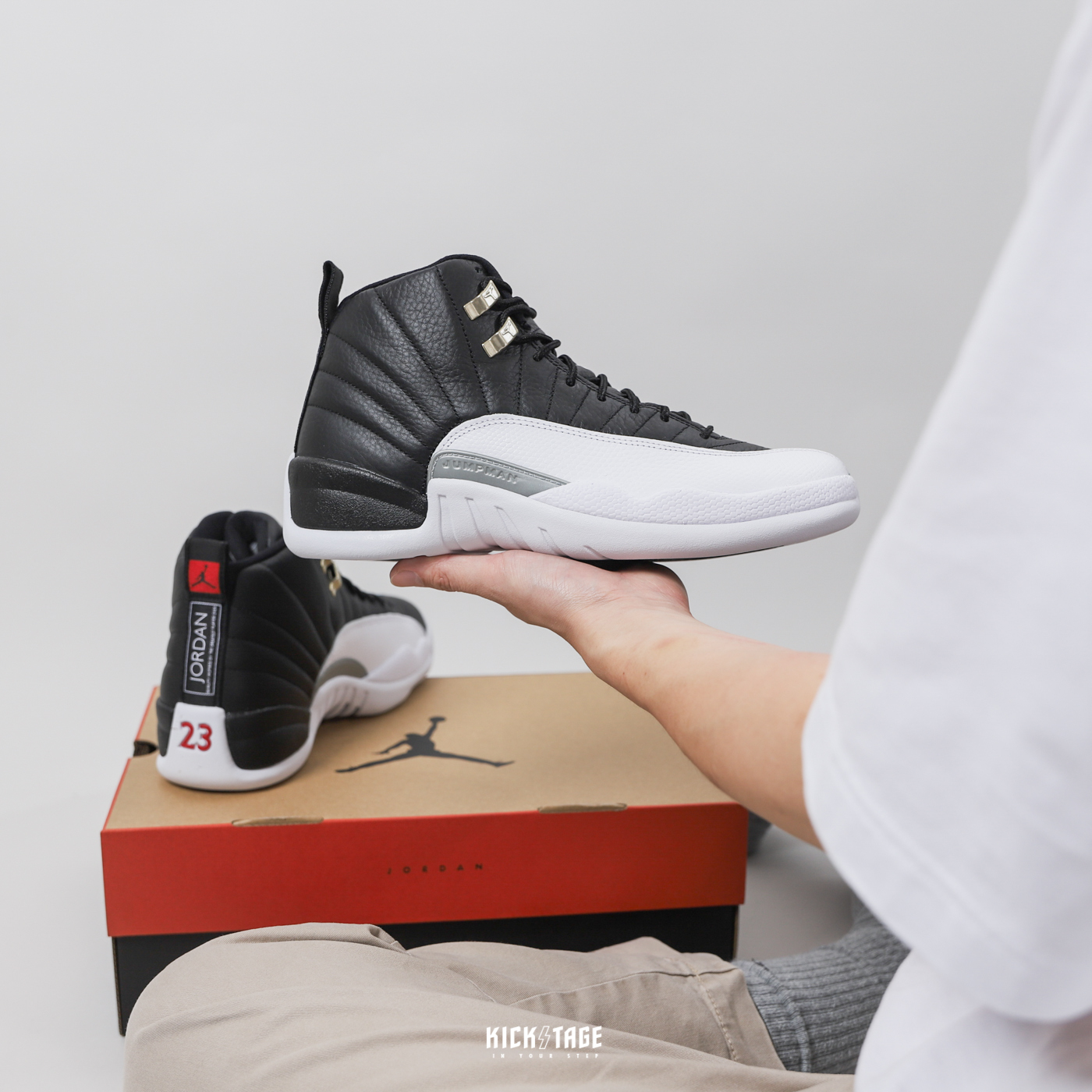 NIKE AIR JORDAN 12 Playoff 黑白季後賽籃球鞋【CT8013-006】