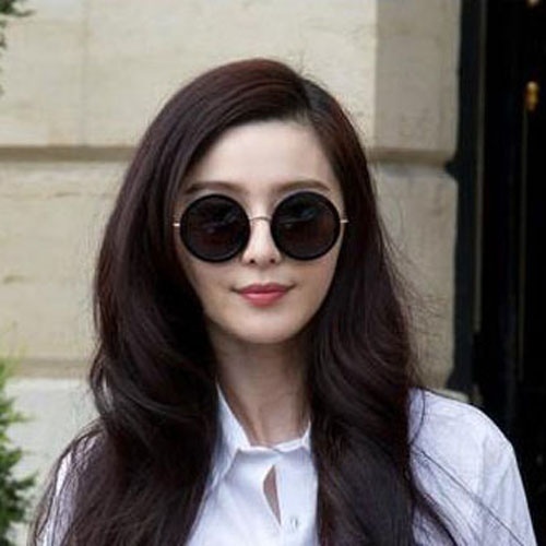 【MIU MIU】SMU13N 1AB1A1復古時髦圓框太陽眼鏡 眾女星熱愛經典款